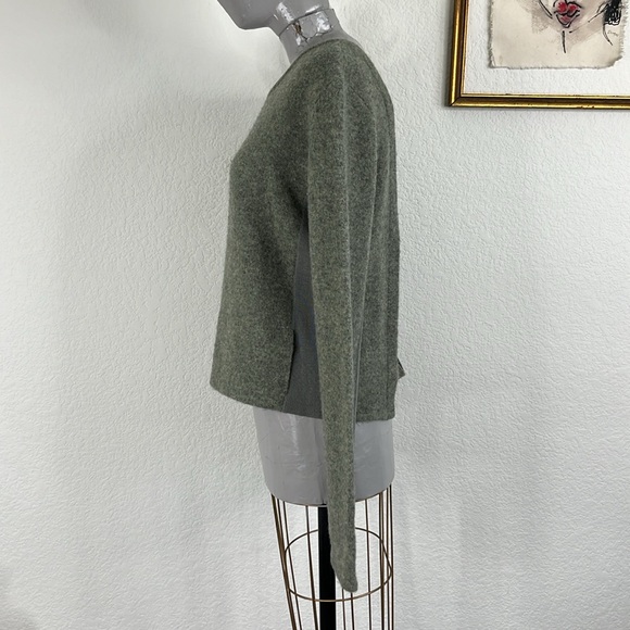 NFP Boiled Merino Wool Strap Convertible Cut Out Sweater Caged Back Snap Sweater - Picture 9 of 16